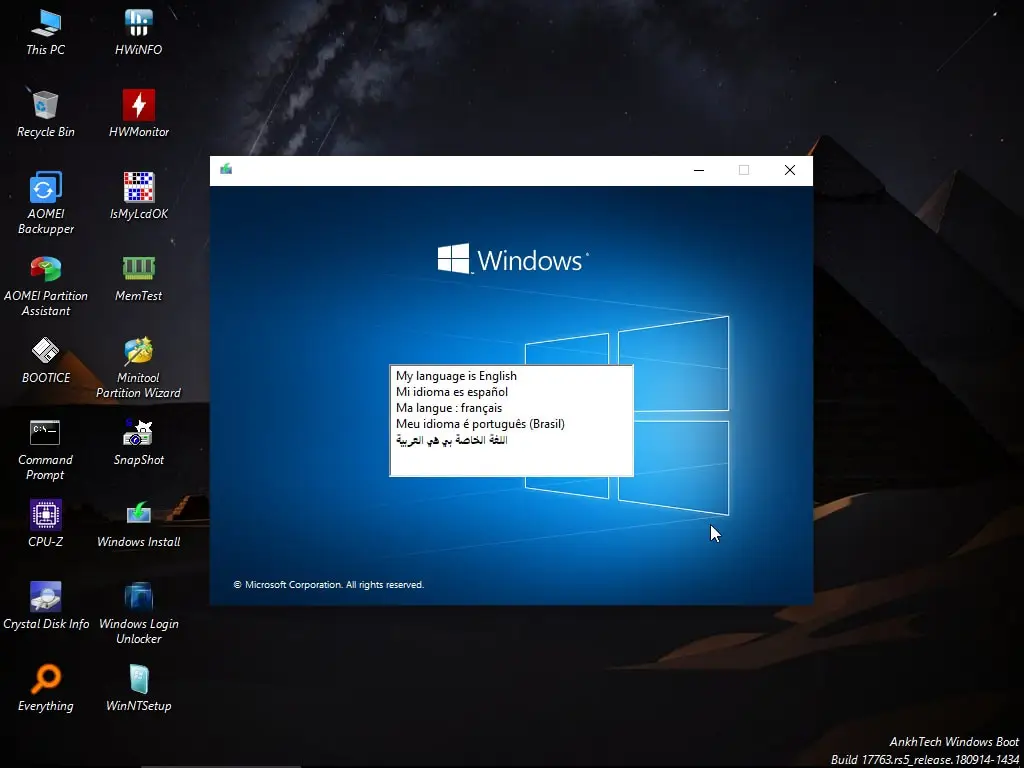 Windows 10 Pro Lite v22H2 Build 19045.6128 by Ankh Tech 3