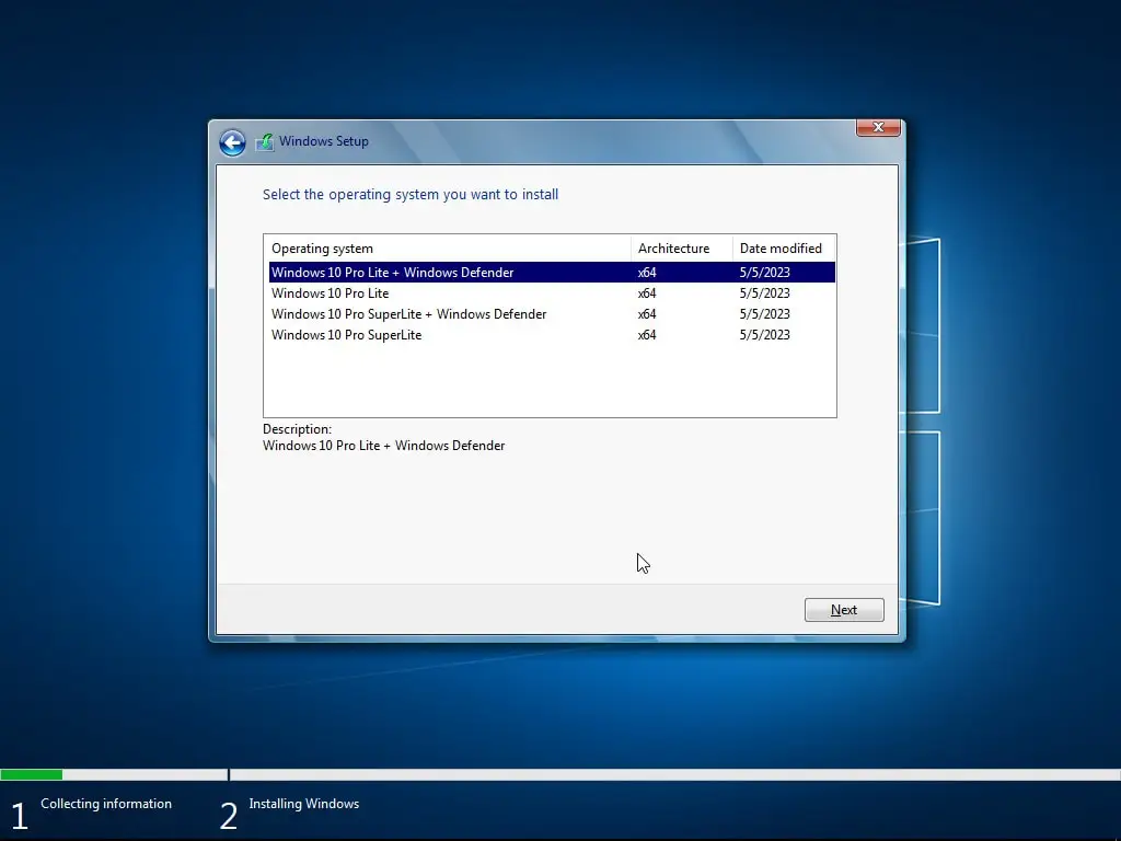 Windows 10 Pro Lite v22H2 Build 19045.6128 by Ankh Tech