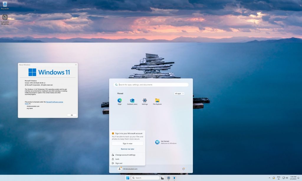 Windows 11 24H2 official ScreenShot 2