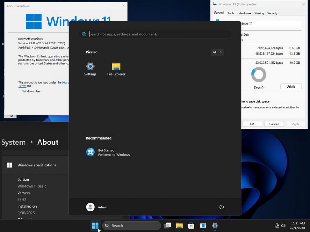 Windows 11 Basic v23H2 Build 22631.5984 by AnkhTech Windows 11 Basic v23H2 Build 22631.5984 by AnkhTech