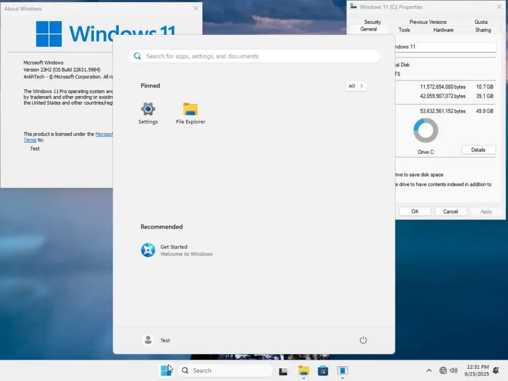 Windows 11 Pro Lite SuperLite v23H2 Build 22631.5984 5