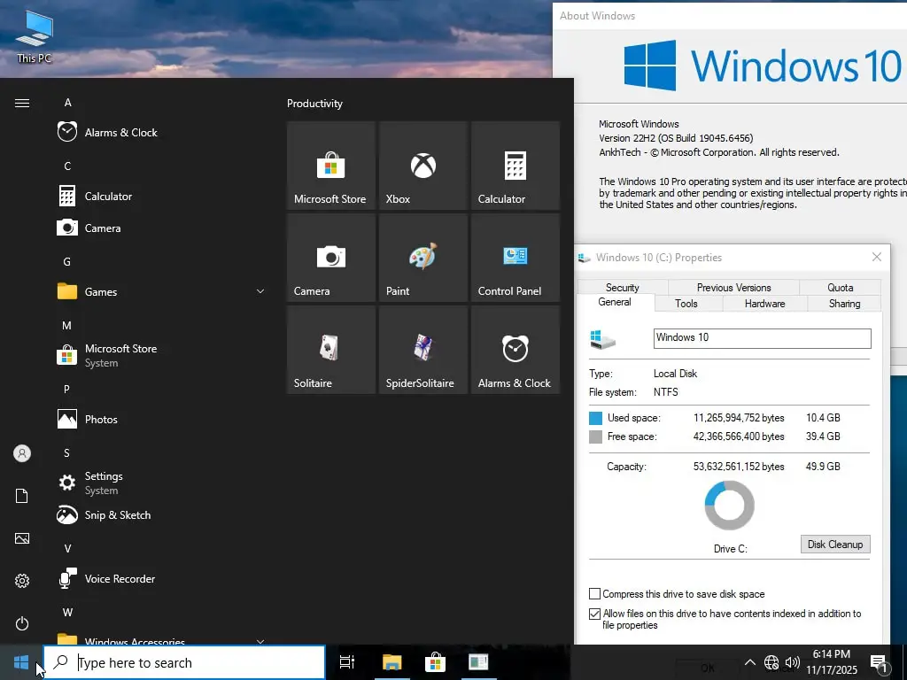 Windows 10 Pro Lite SuperLite v22H2 by Ankh Tech 5 Windows 10 Pro Lite SuperLite v22H2 by Ankh Tech 5