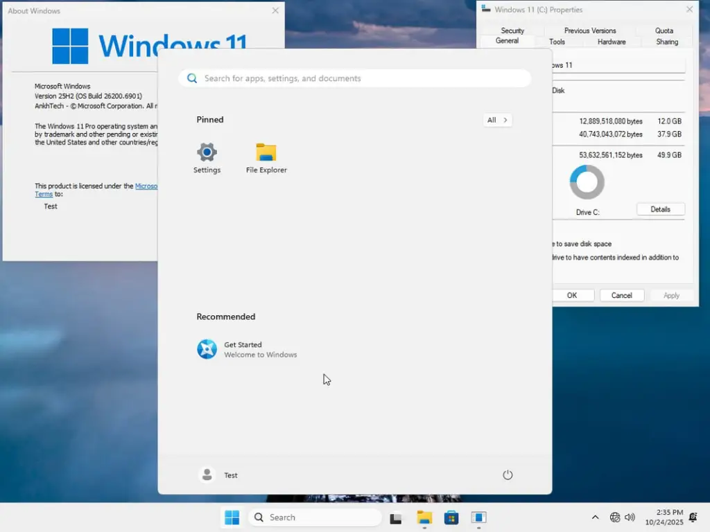 Windows 11 ProLiteSuperLite v25H2 Build 26200.6901 by Ankh Tech 2 Windows 11 ProLiteSuperLite v25H2 Build 26200.6901 by Ankh Tech 2